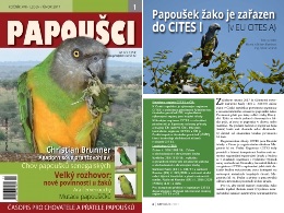Obálka časopisu Papoušci 1/2017